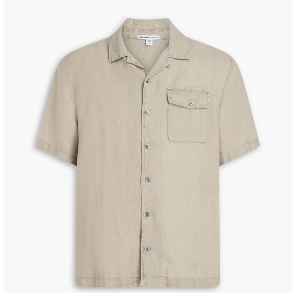 James Perse Beige Linen Shirt